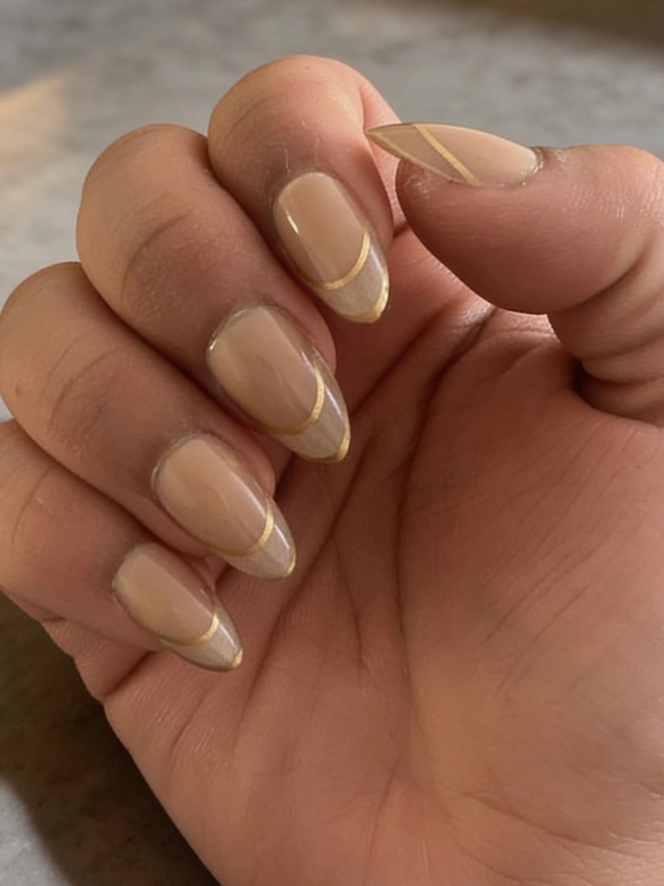 Nude with Cat eye tips