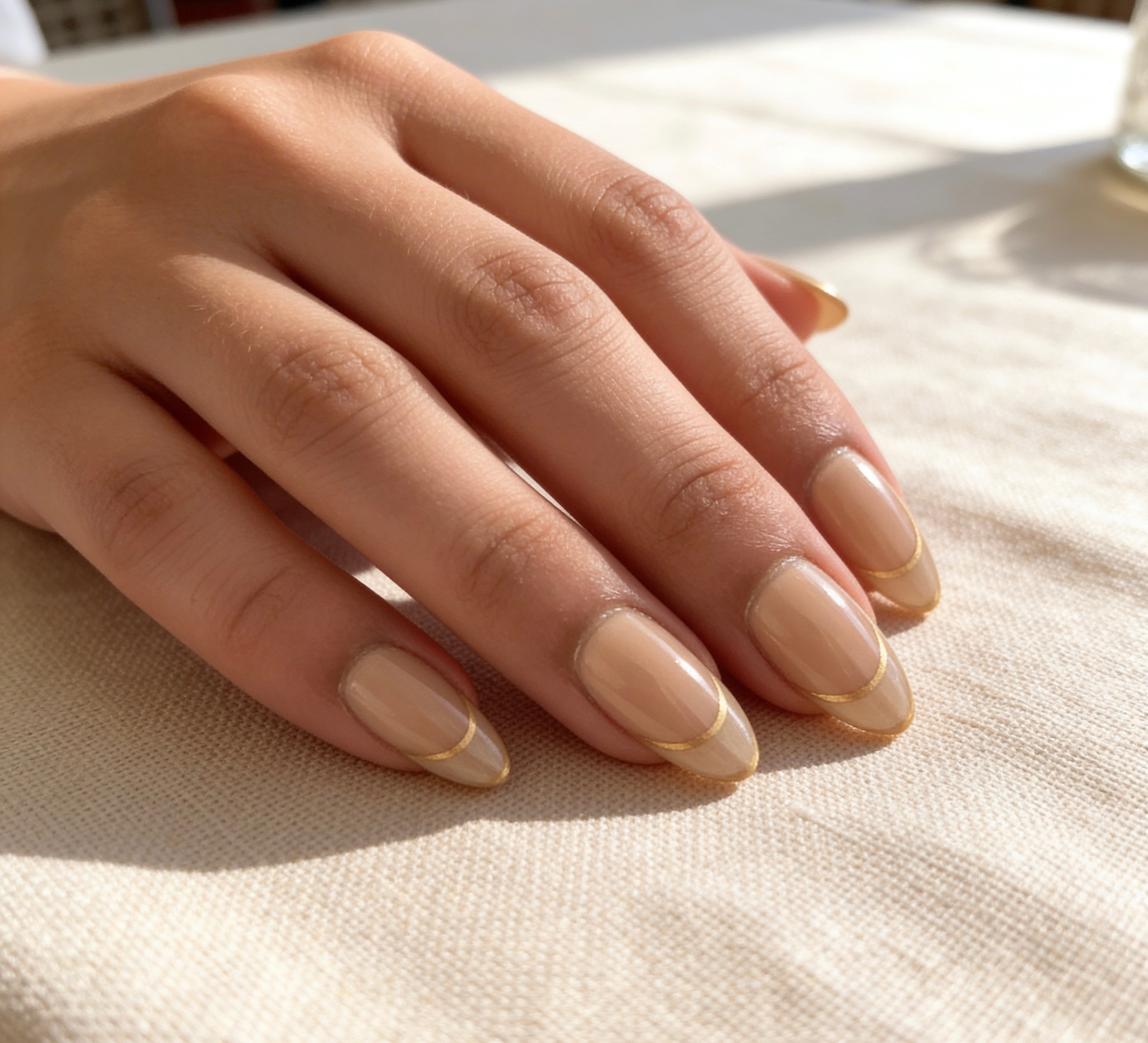 Nude with Cat eye tips